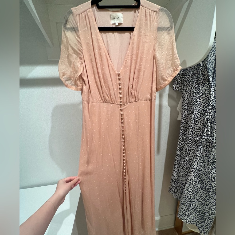 New sezane silk maxi dress